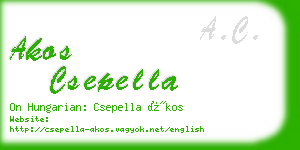akos csepella business card